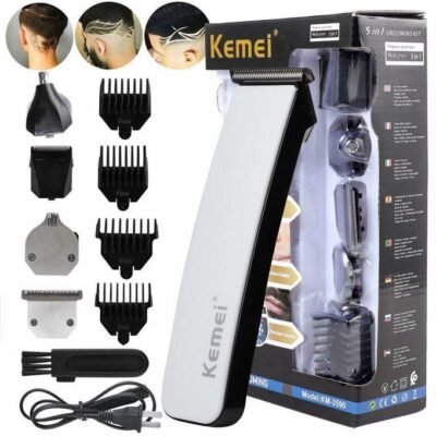 Kemei Tondeuse Professionnelle Barbe et tête Rechargeable KM 4 IN 1